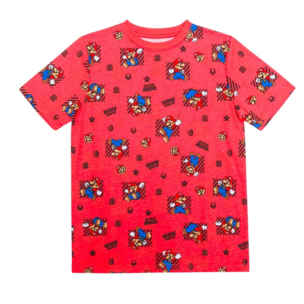 BNWT - Super Mario AOP Big Boys Short Sleeve Graphic T - Shirt, L